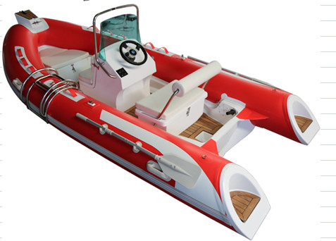 2022 bateau à côtes bateau gonflable à vitesse 14ft orca hyalon console centrale roues de guidage rib430A fournisseur