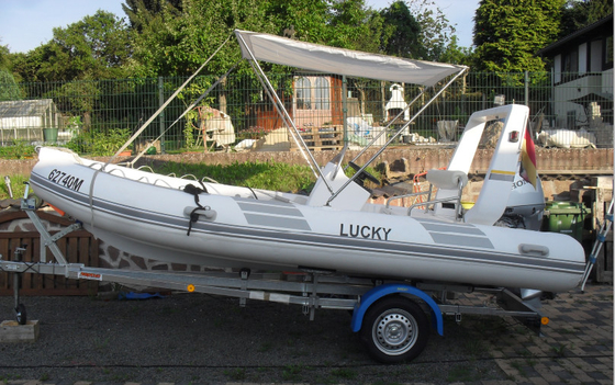 2022 orque hypalon bateau à côtes rigides 16 pieds avec réservoir de carburant côte gris clair 480D avec terrasse. fournisseur