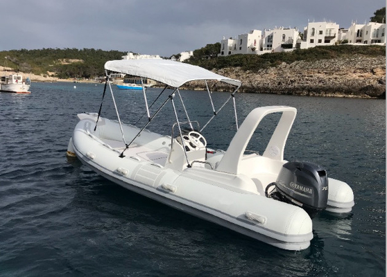 2022 grande coque rigide avec moteur en PVC de 17 pieds ou hypalon avec terrasse en gris clair RIB520C fournisseur