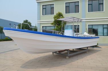 Stabilité Bateaux de pêche en eau douce bleus, en fibre de verre Bateaux de pêche de plaisance 8m fournisseur