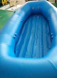 Plage de rivière gonflable bleue en PVC renforcée au fond pour 4 personnes fournisseur