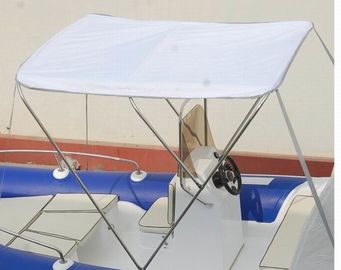 Accessoires de bateaux gonflables amovibles Petit bateau Bimini haut avec cadre en acier inoxydable fournisseur