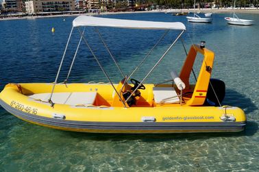 Conception de coque unique Petit bateau à côte 8 personnes Bateau gonflable avec plancher en teck / réservoir de carburant fournisseur