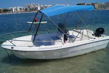 Bateaux de pêche à deux places en fibre de verre Largeur 1,9 m Bateau de pêche pour 6 personnes fournisseur